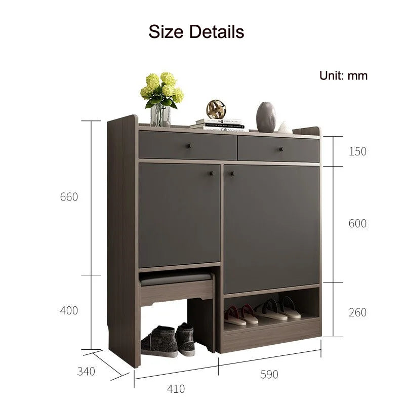 Living Room Organizer Bedroom Wooden Cabinet Ladies Boutique Shelves Shoes Rack Shelf Home With Storage