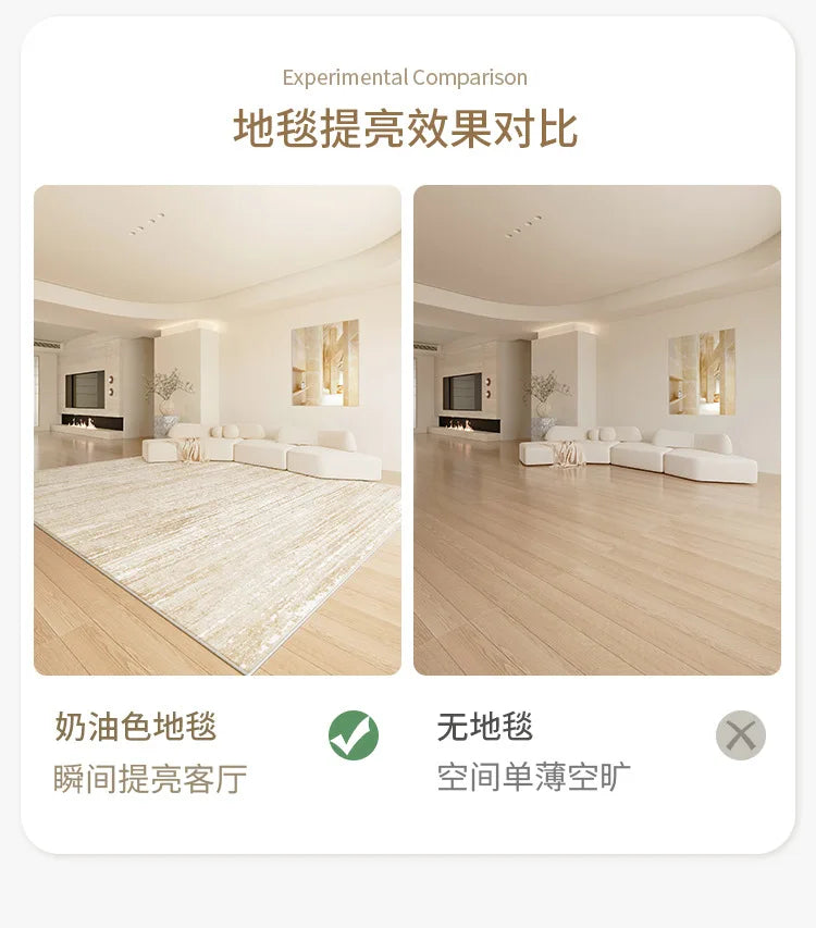 Living Room Carpet Non-slip Waterproof Bedroom Floor Mat Large Size Home Decoration Rugs Minimalist Lines Loop Pile Mats 거실 카펫