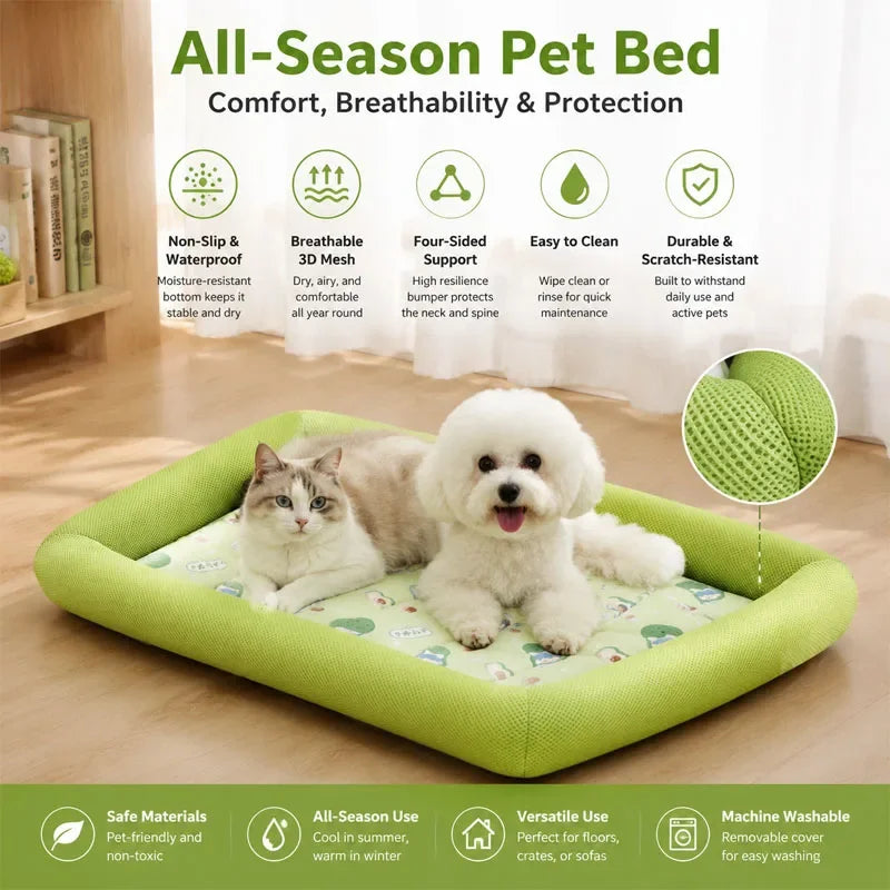Cooling Puppy Bed Summer Dog Supplies Mat Accessory Comfort Sofa Blanket for Small Medium Large Dogs Cats Beds Mats Supplies
