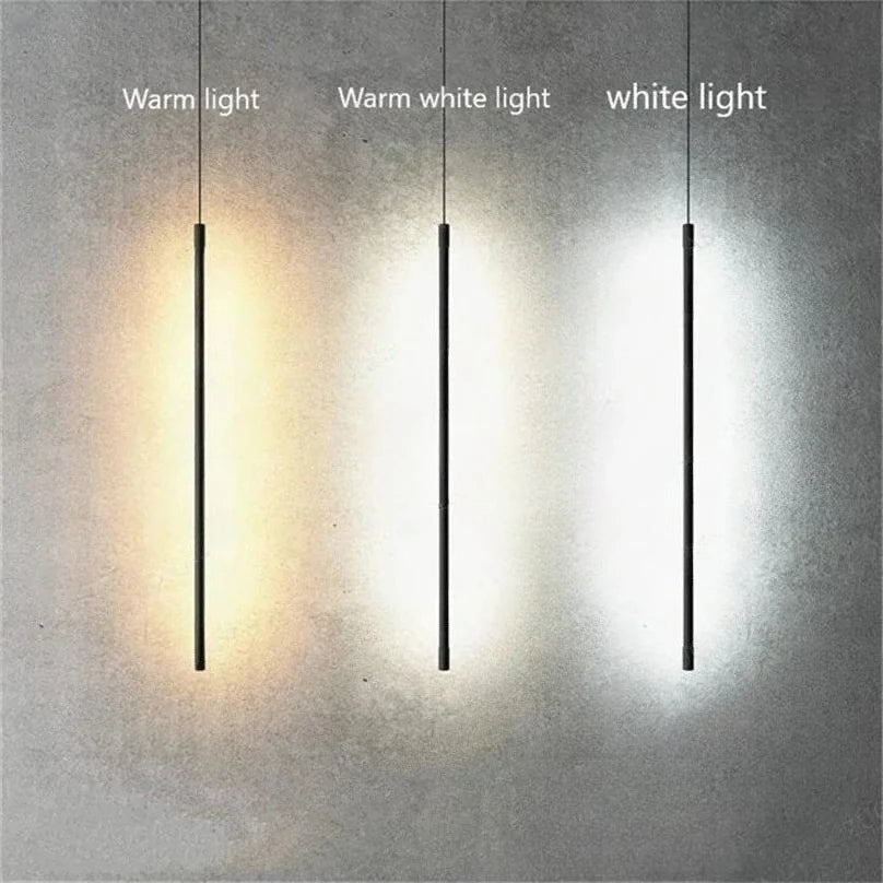 Bedroom Bedside  LED Pendant Light for Living Room Adjustable Line Strip Hanging Lamp TV Wall Home Decor Modern Fixture