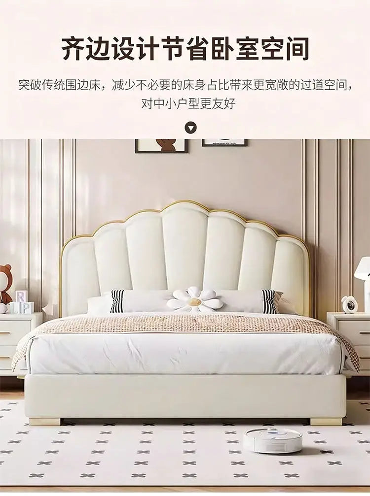 Modern Wooden Bed Bedroom Princess Design Sleeping Floor Mobile Girls Luxury Bed Children Letto Matrimoniale Hotel Furniture