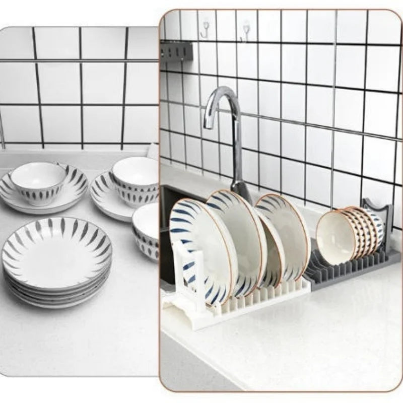 Kitchen Dishware Storage Rack Sink Disposal Shelf Home Use Tabletop Bowl Drainage Storage Box Dish Drying Holder