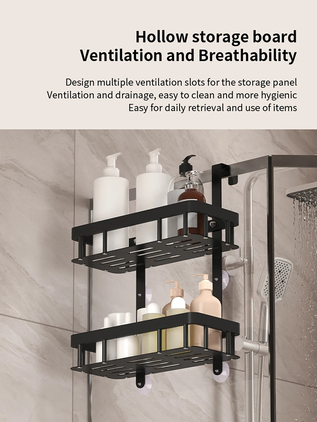bathroom wall mounted storage rack, door mounted rack, shower gel rack, shower supplies storage rack