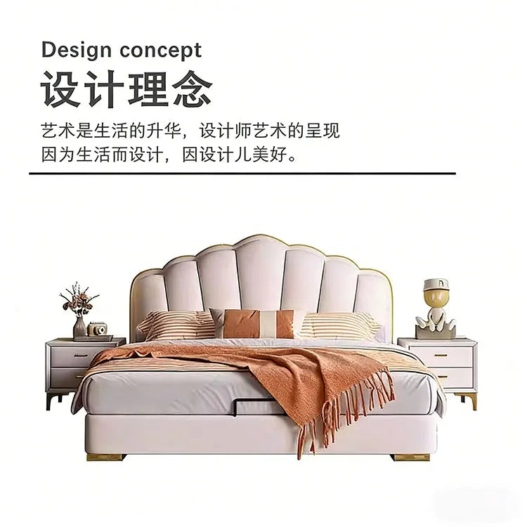 Modern Wooden Bed Bedroom Princess Design Sleeping Floor Mobile Girls Luxury Bed Children Letto Matrimoniale Hotel Furniture