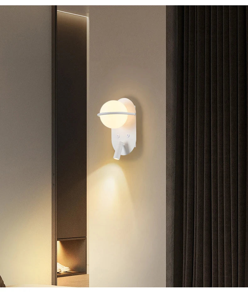 Bedroom Bedside Wall With Switch Wall Lights Creative Led Adjustable Modern Study Living Room Sofa Tv Background Walls Lamp
