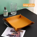 Living Room Entrance Key Storage Box Leather Desktop Cosmetics Storage Box Sundry European Tray Storage Box