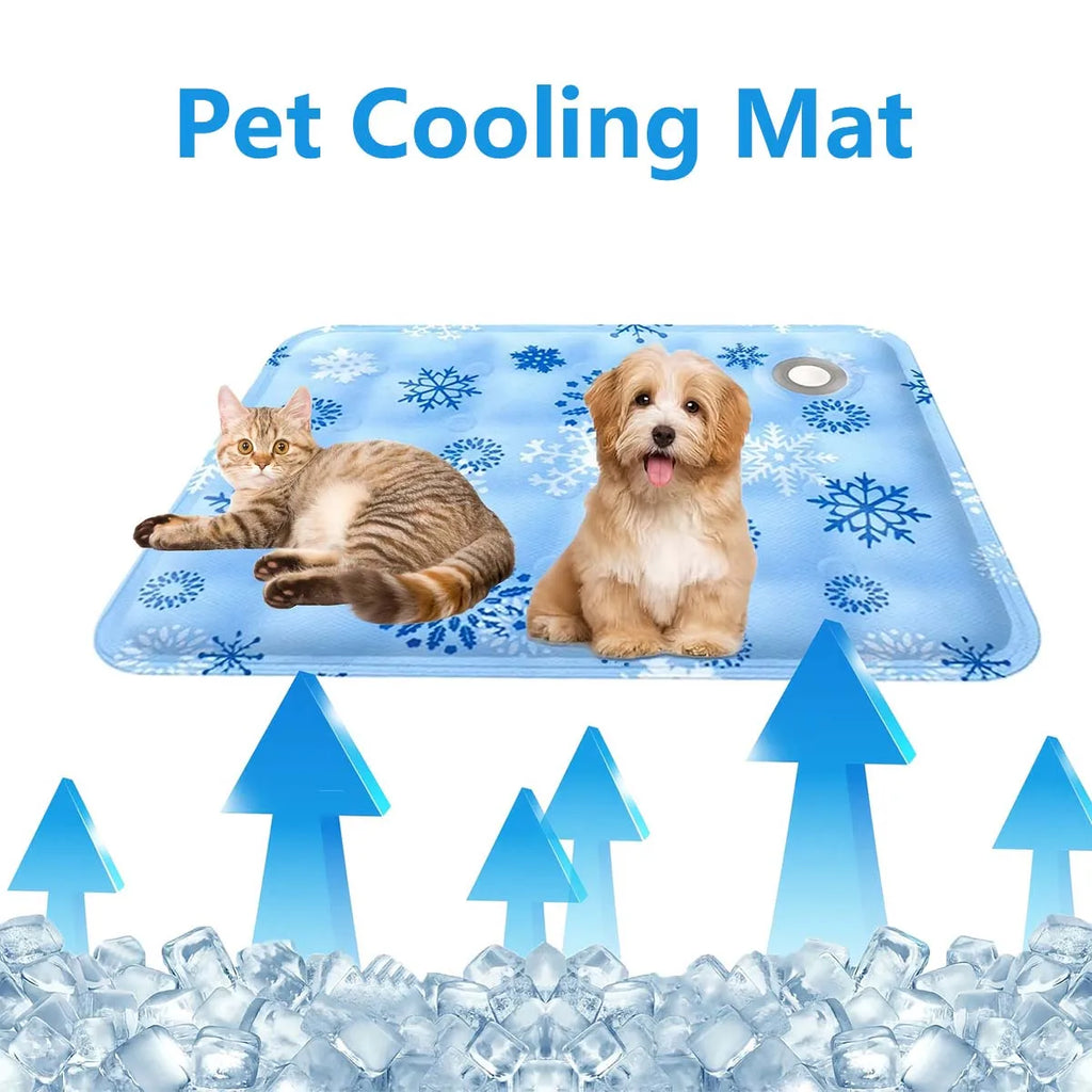Pet Cooling Mat, Polymer Soft Ice Gel Cool Pad, Waterproof Wear Resistant, Summer Heat Relief Cooling Cushion for Dogs & Cats