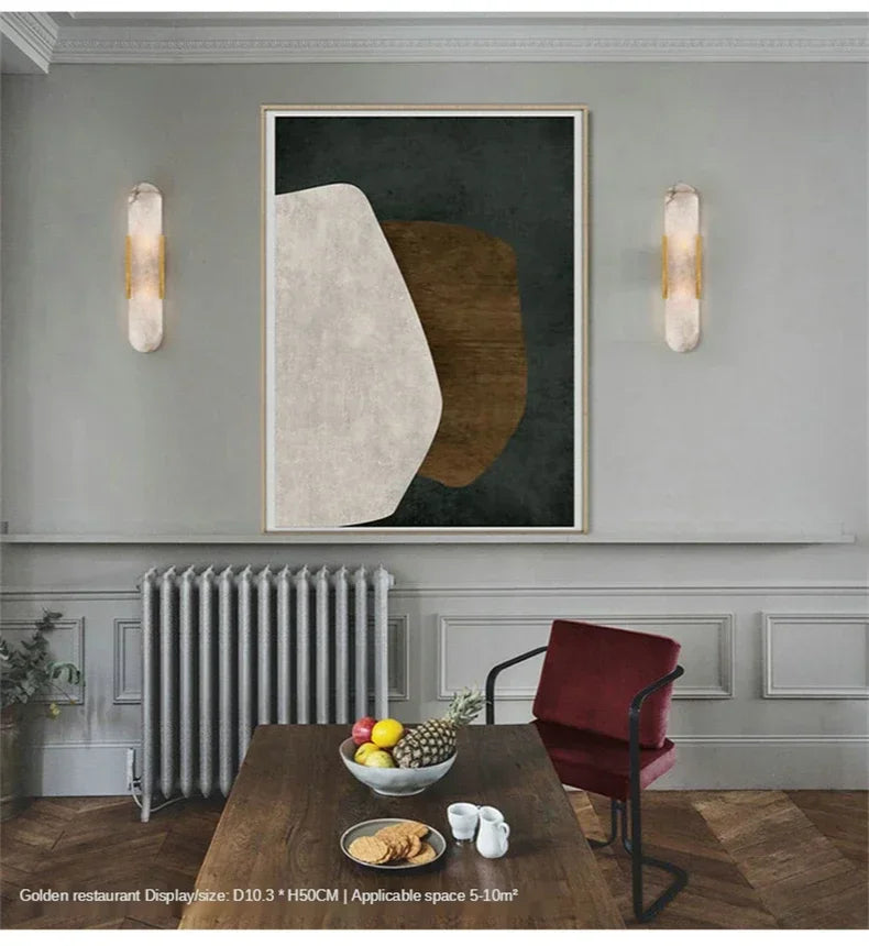 Modern Nordic High-End Marble Bedroom Bedside Lamps Living Room Wall Lighting Elegant Room Decor Marble Interior Wall Led Lights