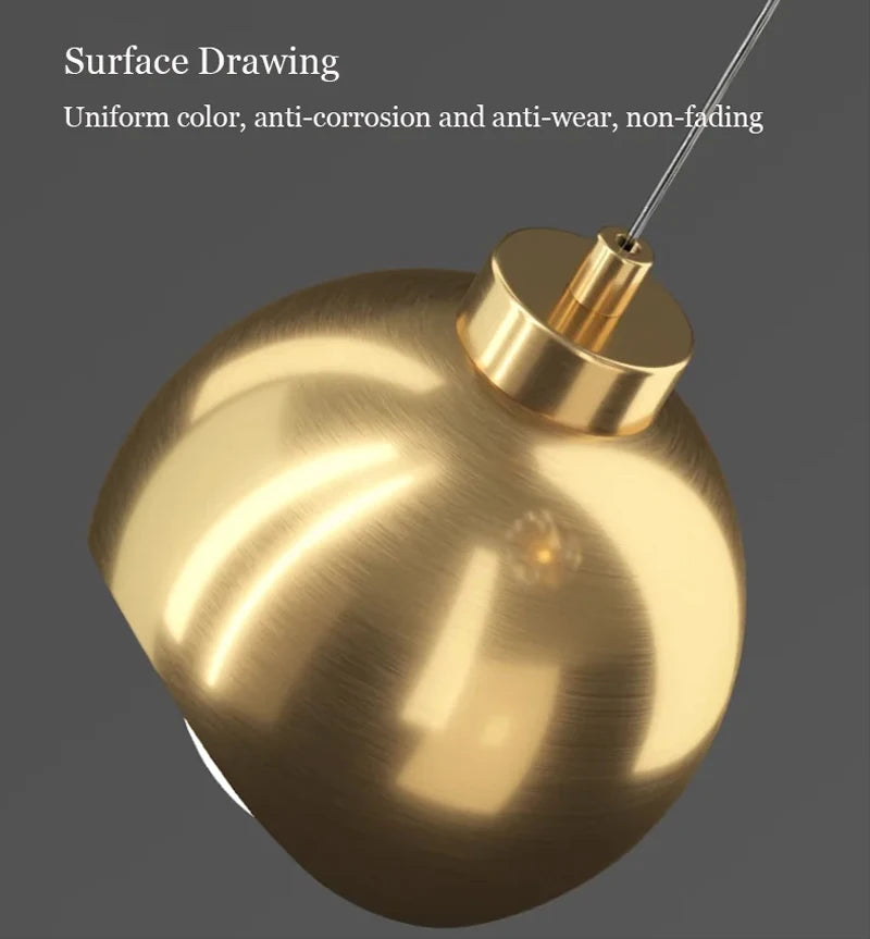Bedroom Bedside Hanging Pendant Lamp Glass Ball LED Chandelier Lighting Ceiling Modern Interior Home Decor Lights Dining Kitchen