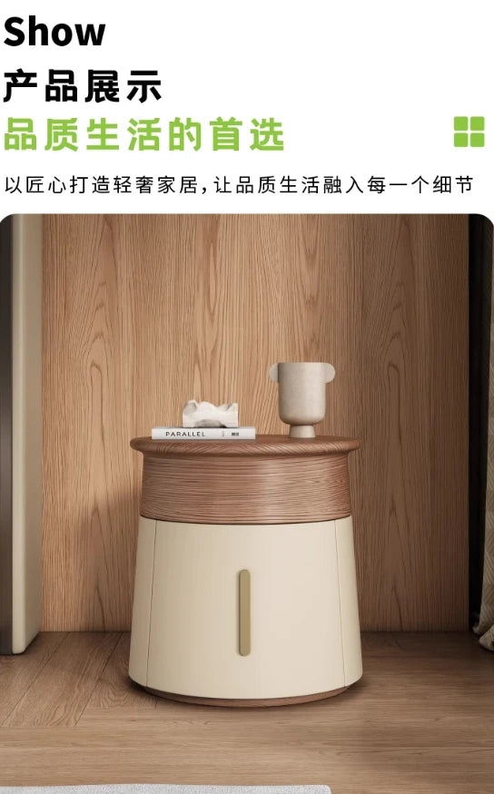Creative Design Small Bedside Table Space Saving Drawers Storage Nightstand Unique Trendy Mesa De Noche Bedroom Furniture