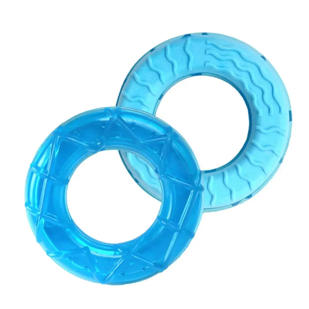 Pet Cooling Chew Toy, Summer Ice Cube Freezable Dog Teething Chew Toy for Puppies Training & Play, Fillable Puppy Teething Rings