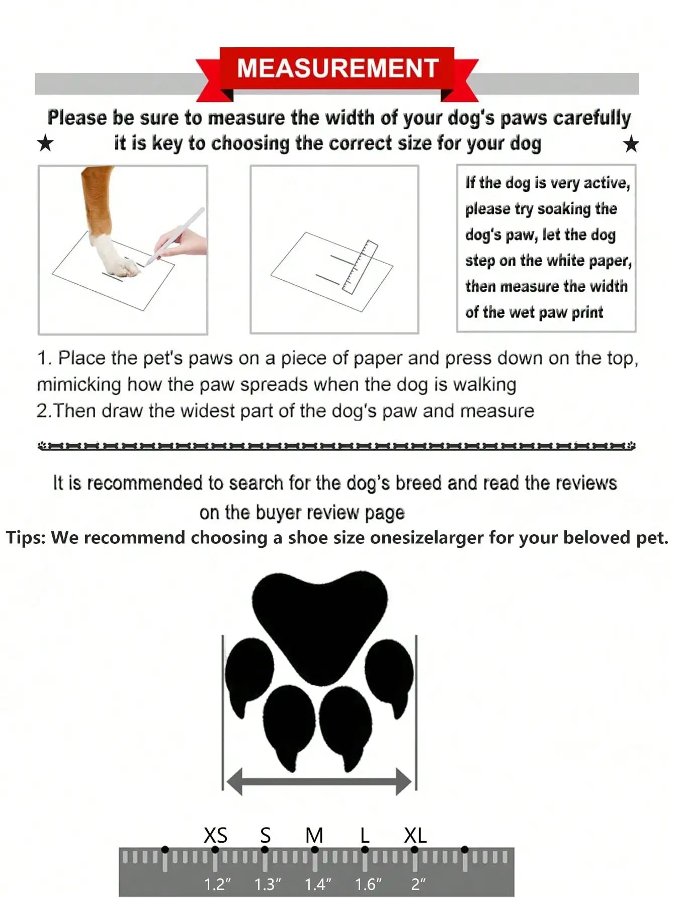 Dog Shoes for Large Dog, Medium Dogs Boots & Paw Protectors for Winter Snowy Day, Summer Hot Pavement, Waterproof in Rainy