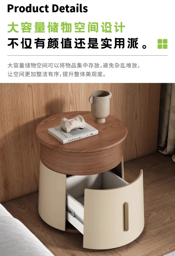 Creative Design Small Bedside Table Space Saving Drawers Storage Nightstand Unique Trendy Mesa De Noche Bedroom Furniture