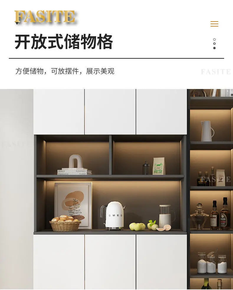 LivingRoom Cabinet Premium Solid Wood Dining Side Cabinet Integrated Household Light Luxury High-end Wine Cabinet Storage Locker
