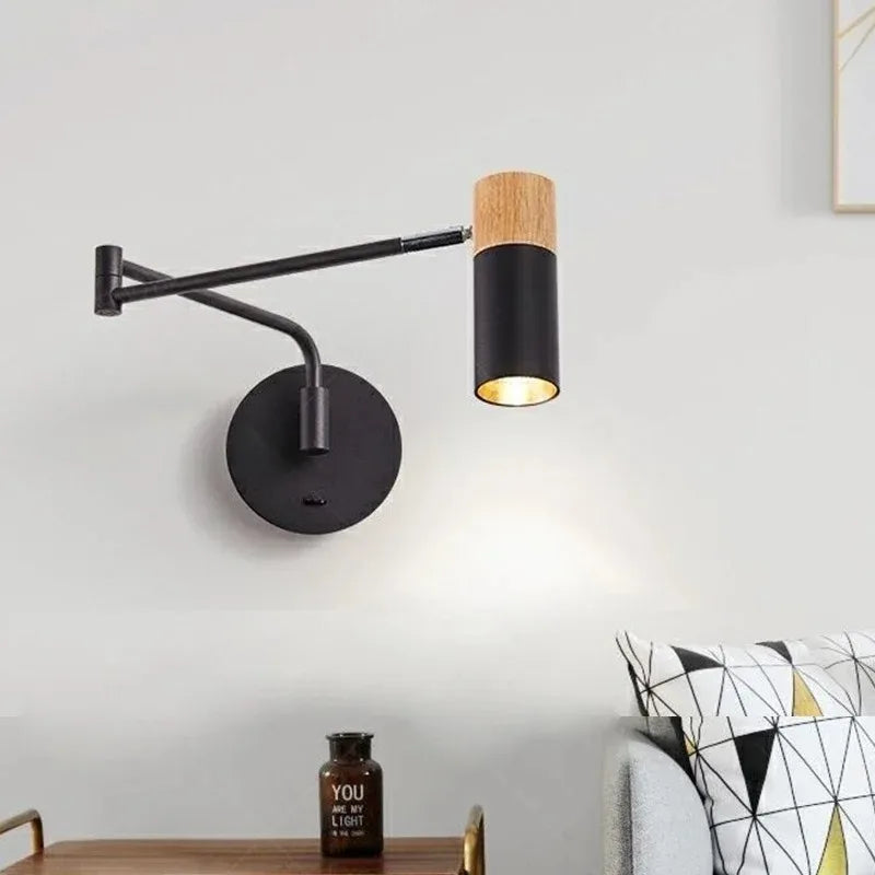 Modern Living Room Rocking Arm Wall Lamp Bedlamps for Bedroom Hotel Creative Telescopic Foldable Reading Wall Lamps