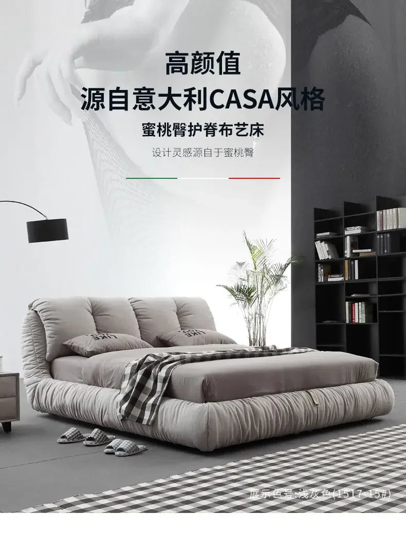 Bedroom Unique Minimalist Beds Nordic Organizer Upholstery Sleeping Fancy Bed Lounge Frames Queen 180x200cm House Accessories