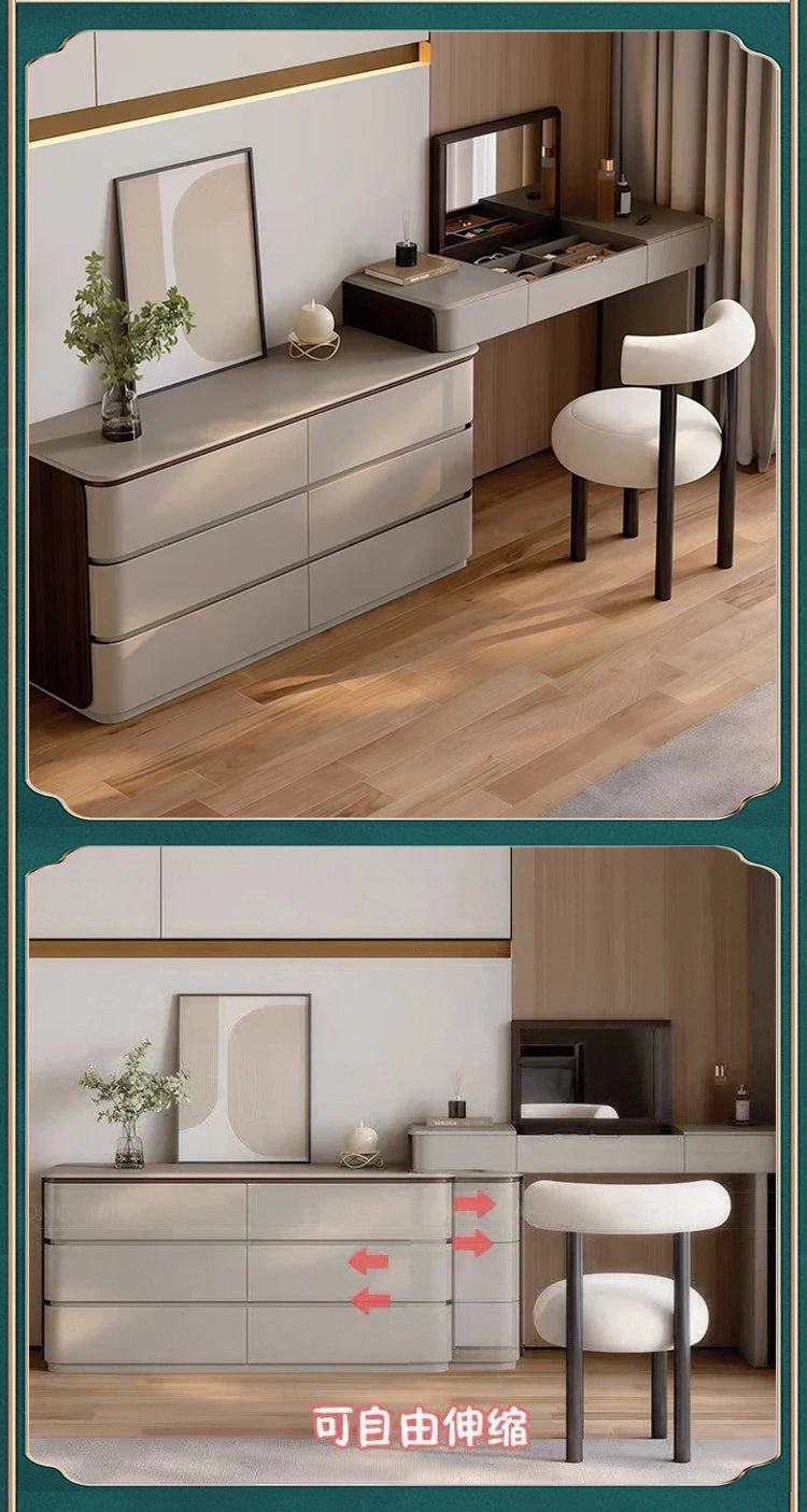 Bedroom Big Dressing Table Vintage Desk Aesthetic Luxury Dressing Table Nordic Girls Espejo Maquillaje Luz Home Furniture