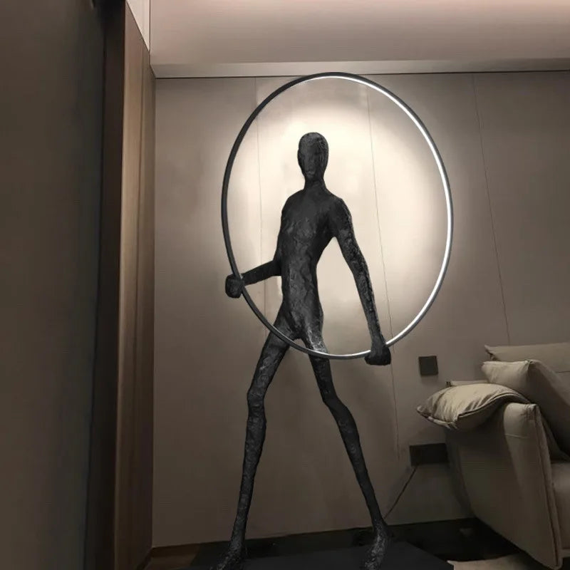 Hotel Lobby Living Room Light Emitting Diode Creative Design Art Tree Modern Floor