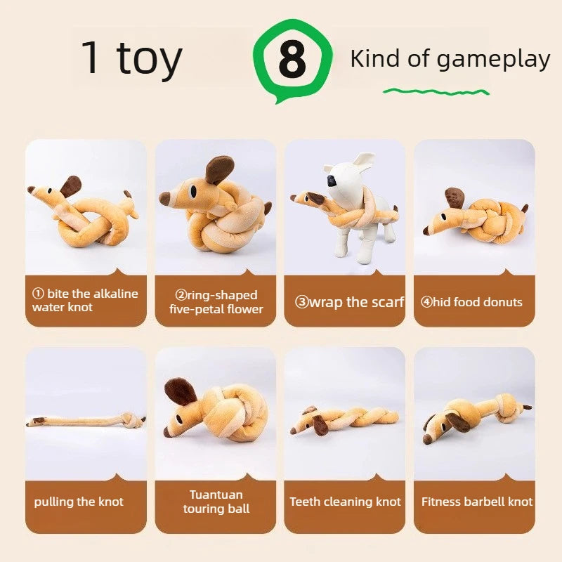 Dog Sound Toy Dachshund Dog Self-Hi Bored Teeth Grinding Artifact Pet Plush Toy