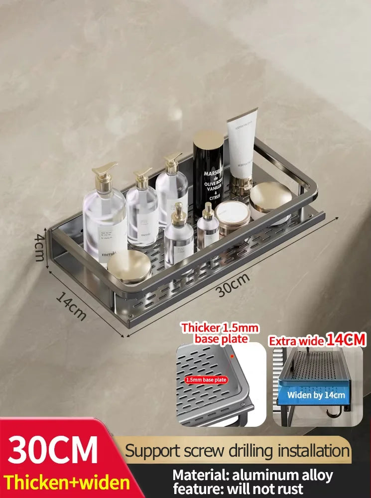 Bathroom Rack Bathroom Shelf Toilet Space Aluminum Hanging Rack Bathroom Organizer Hang on the Wall