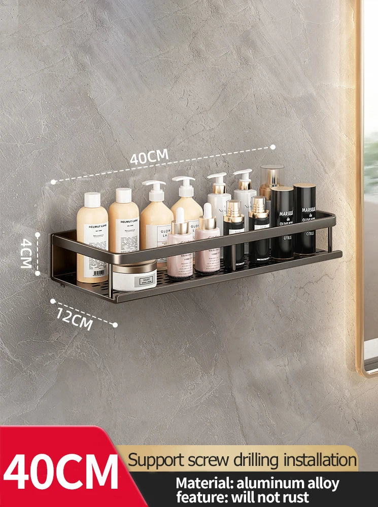 Bathroom Rack Bathroom Shelf Toilet Space Aluminum Hanging Rack Bathroom Organizer Hang on the Wall
