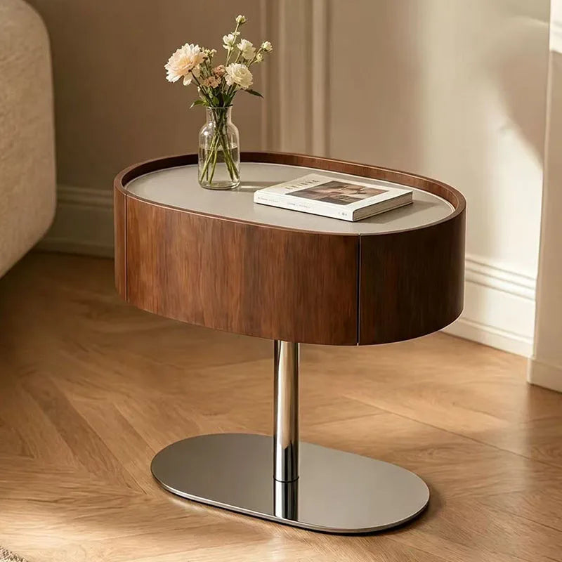 Bedroom With Drawers Bedside Table Trendy Italian Minimalist Space Saving Nightstand Premium Aesthetic Velador Home Furniture