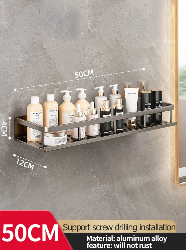 Bathroom Rack Bathroom Shelf Toilet Space Aluminum Hanging Rack Bathroom Organizer Hang on the Wall