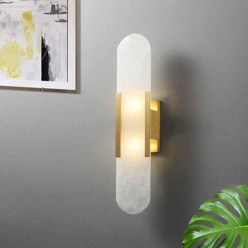 Modern Nordic High-End Marble Bedroom Bedside Lamps Living Room Wall Lighting Elegant Room Decor Marble Interior Wall Led Lights