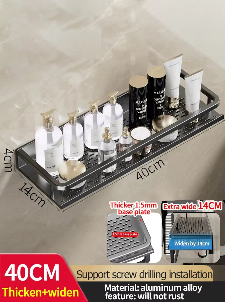 Bathroom Rack Bathroom Shelf Toilet Space Aluminum Hanging Rack Bathroom Organizer Hang on the Wall