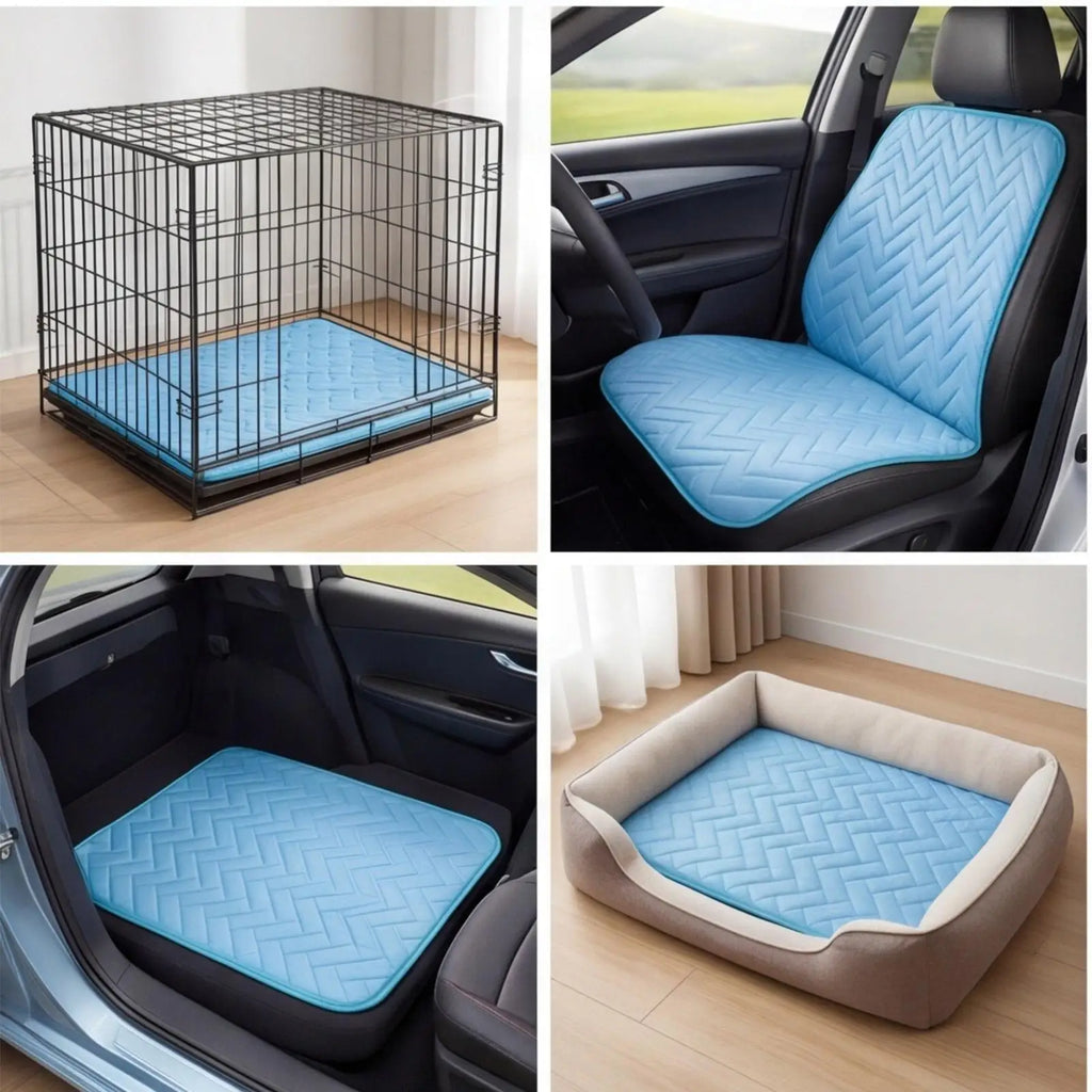 Pet Cooling Mat Pet Ice Silk Cold Pad Dog Foldable Cooling Mat for Outdoor Indoor Backyard Balcony Home Living Room Bedroom