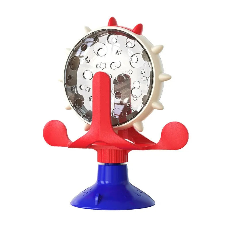 Cat Dog Treat Dispenser Toy - Cat Interactive Feeder Pet Food Toys Feeder 360° Degree Rotating Food Leakage Device Rotate
