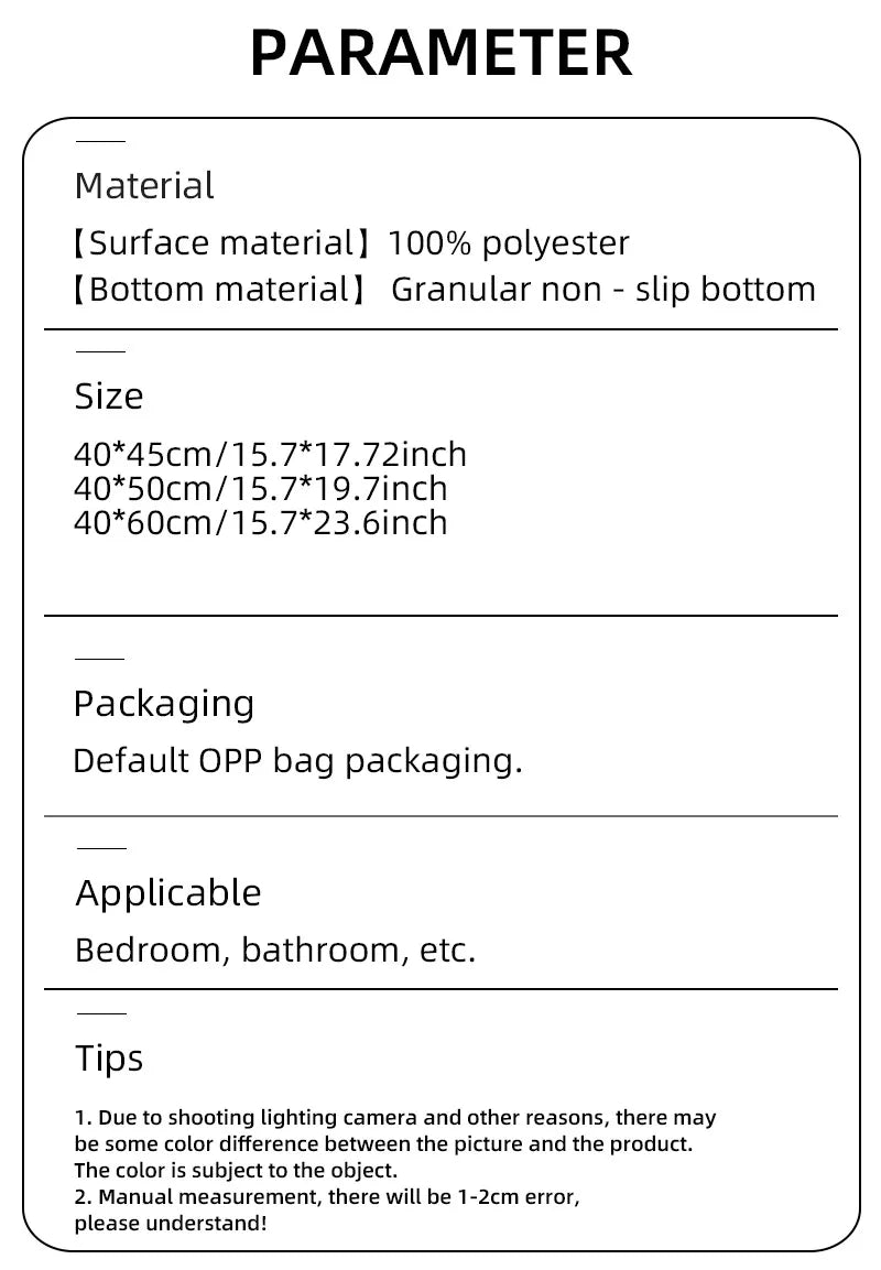 Bathroom Carpet 3-Piece Set Soft, Absorbent, Non-Slip, Microfiber Toilet Mat, U-Shaped Foot Pad