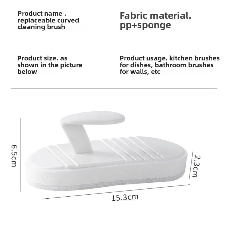 Bathroom Handheld Tub Brush Tile Scrubber Flexible Cleaning Sponge for Home Kitchen Countertop
