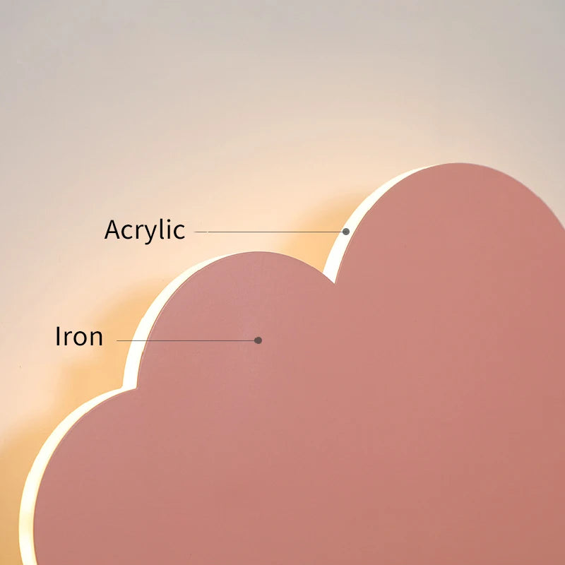 New Baby Room Cloud Wall Lamp Bedroom Bed Living Dining Room Attic Creative Warm Decoration Dimmable Wall Light