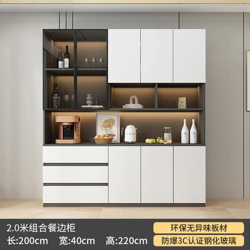 LivingRoom Cabinet Premium Solid Wood Dining Side Cabinet Integrated Household Light Luxury High-end Wine Cabinet Storage Locker