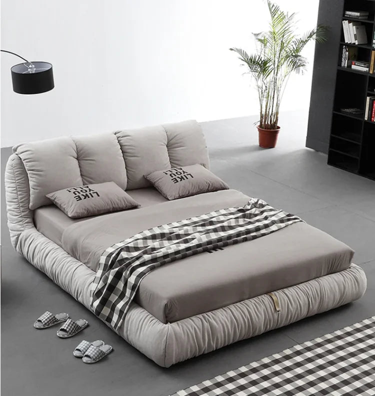 Bedroom Unique Minimalist Beds Nordic Organizer Upholstery Sleeping Fancy Bed Lounge Frames Queen 180x200cm House Accessories