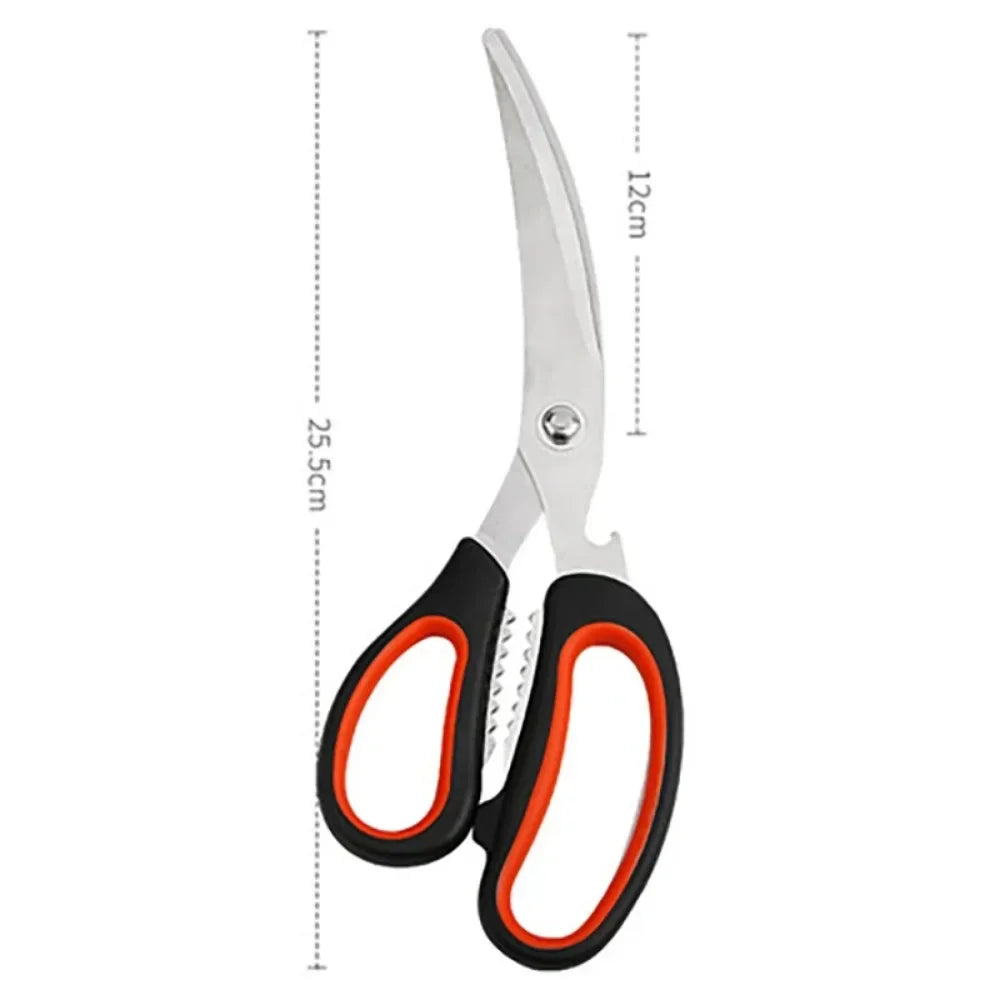 Kitchen Scissors Multi-Functional Stainless Steel Household Scissors for Cutting Chicken and Fish Special Shears