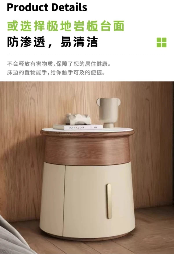 Creative Design Small Bedside Table Space Saving Drawers Storage Nightstand Unique Trendy Mesa De Noche Bedroom Furniture