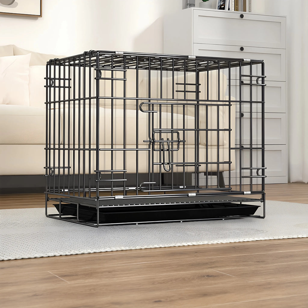 Dog Cage, Small and Medium-Sized Dog, Pet Cage, Fence, Thickened, Large Dog, Household Folding Dog Bed, Car Cage, Cat Cage