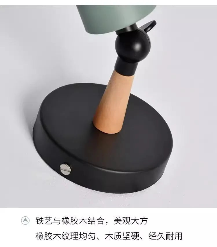 Nordic solid wood bedroom wall lamp modern minimalist Macaron LED wall lamp creative living room corridor bedside wall lamp