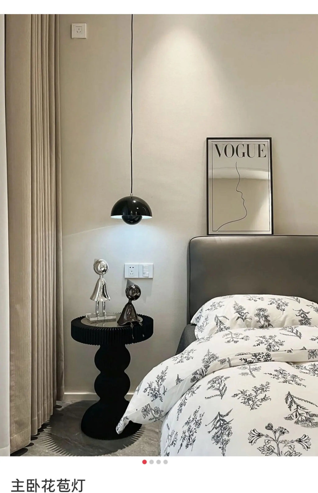 Bedroom Bedside Chandelier Danish Bud Lamp Internet Celebrity Cream Style Simple Modern Creative Small Chandelier