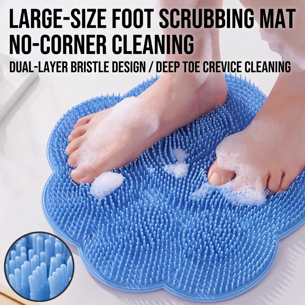 1pc Bath Massage Mat, Foot Washer, Back Scrubber, Shower Foot Mat, Bathroom Additions, Shower Supplies, Bathroom Foot Scrubber