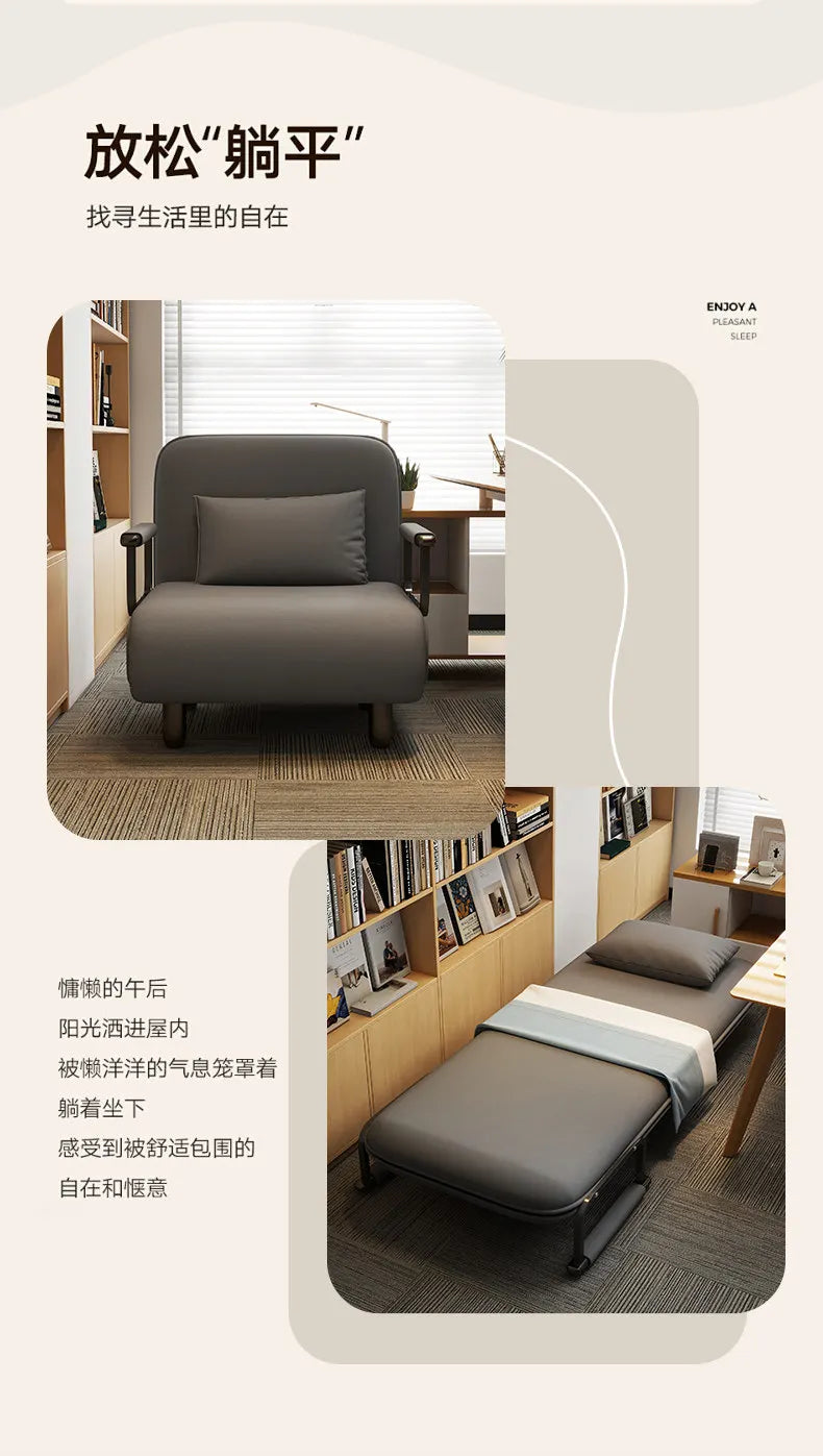 Portable Bedroom Folding Bed Single Pliable Office Sofa Folding Bed Guest Adults Cama Plegable Para Dormir Furniture Home