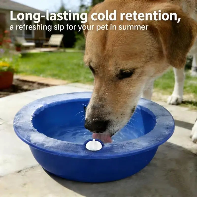 Pet Cooling Ice Bowl Summer Dog Water Feeder Cold Retention Design Let Pets Enjoy Cool Drinking Water