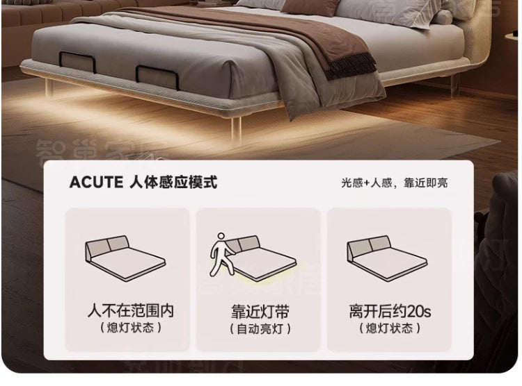Bedroom Electric Beds Leg Support Dressing French Frame Bed Headboards Double Lounge Camas Matrimonial House Accessories