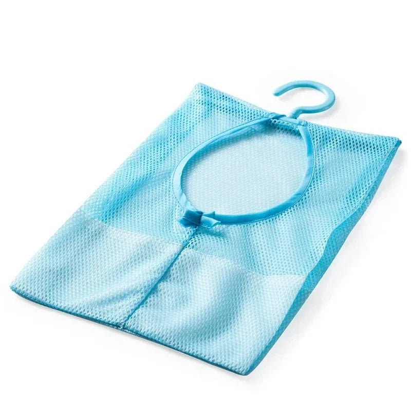 Bathroom Kids Toys Storage Bag Multifunctional Mesh Net Bag Makeup Organizer Drying Rack Balcony Socks Clothes Storage Basket