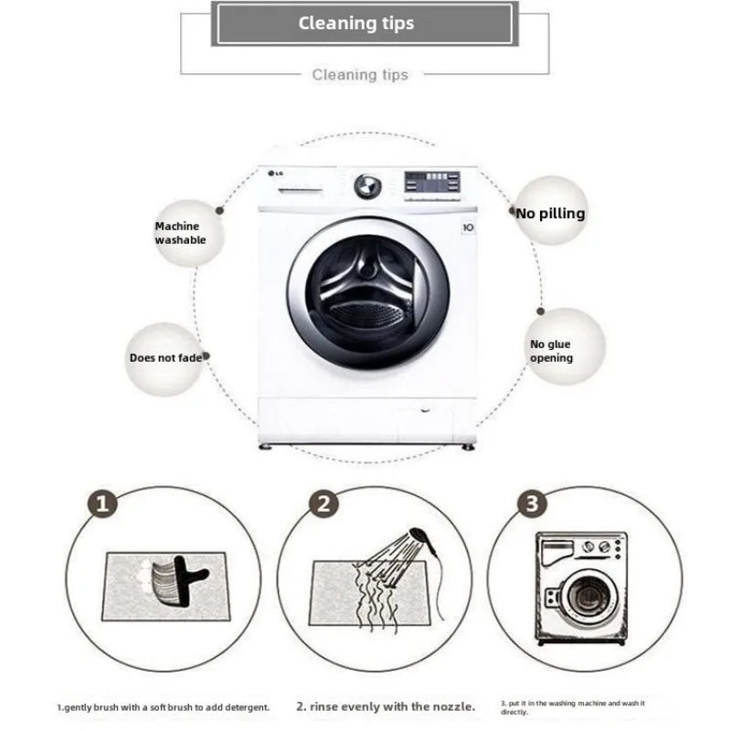 Bathroom floor mat, toilet water-absorbing non-slip foot mat 2026 new Year of the Horse toilet entry floor mat, toilet carpet