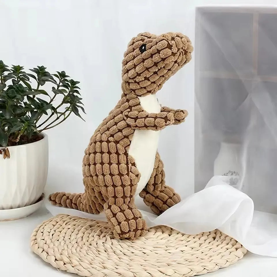 Cats and Dogs Pet Plush Dinosaur Toys Interactive Dog Chew Toys Plush Stuffing Pet Supplies Dog Toys for Small Dogs Pet Accessor