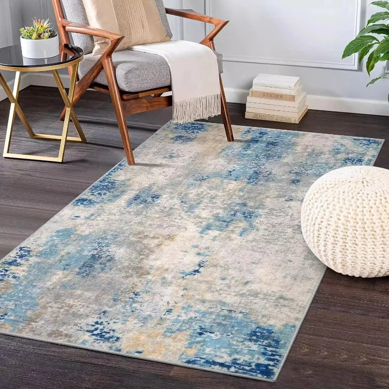 Living Room Large Area Carpet Modern Abstract Living Room Kitchen Bathroom Entryway Washable Rugs Stain-resistant Large Mats