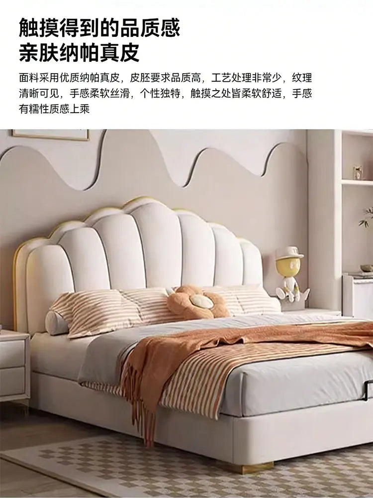 Modern Wooden Bed Bedroom Princess Design Sleeping Floor Mobile Girls Luxury Bed Children Letto Matrimoniale Hotel Furniture